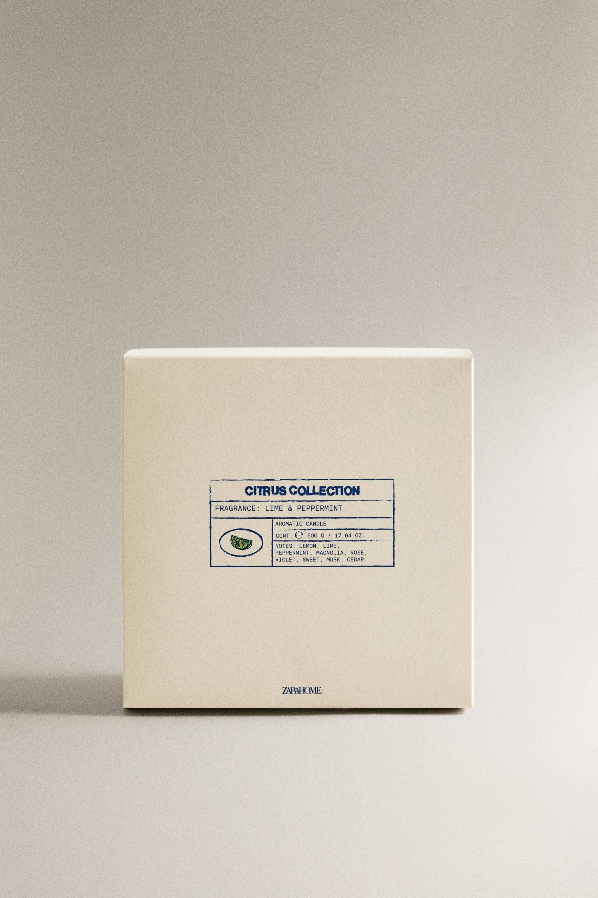 (500 G) LIME & PEPPERMINT SCENTED CANDLE